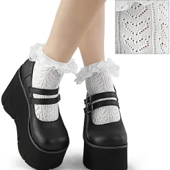 Heart Net Ruffle Sock^Demonia Cult Cheap